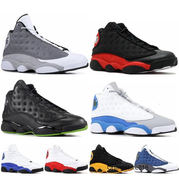 2020 new mens basketball shoes 13s hyper royal bred black true red history of flight dmp discount sports shoe sneakers black cat